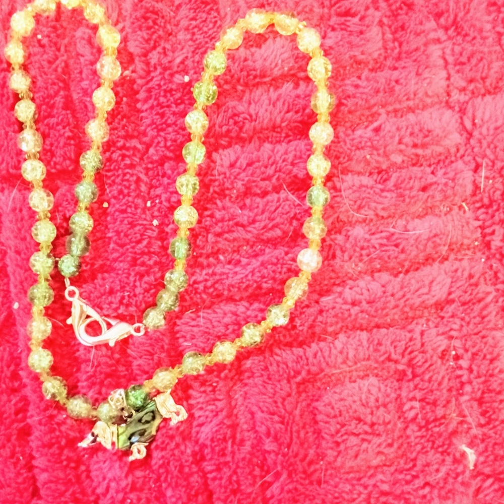 Elegant Green Beaded Necklace
